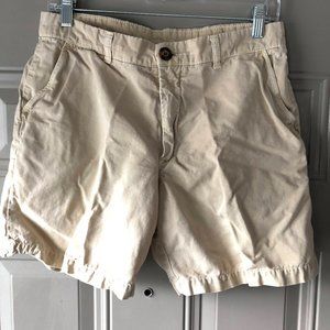 Flat front khaki shorts